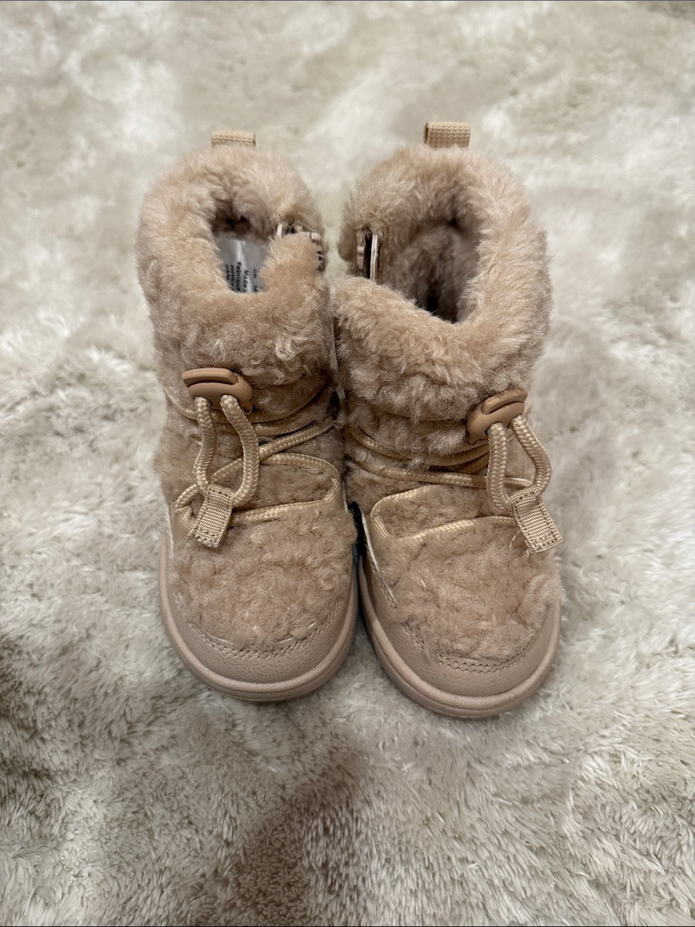 H&M Kids Plush Faux Fur Winter Boots - Tan